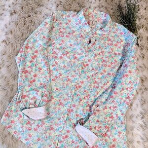 L.L. Bean Multicolor Floral Shirt button down-preppy, cottage core